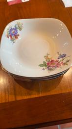 5 diepe boch borden fleur de saxe, Antiek en Kunst, Ophalen of Verzenden