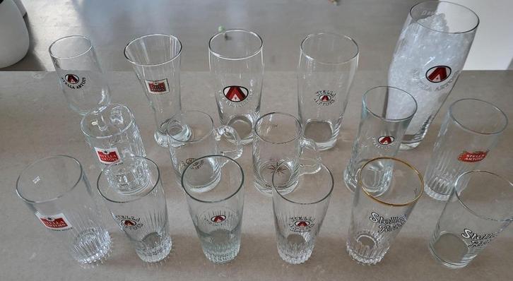 Stella Artois glas / glazen, Verzamelen, Biermerken, Gebruikt, Glas of Glazen, Stella Artois, Ophalen of Verzenden