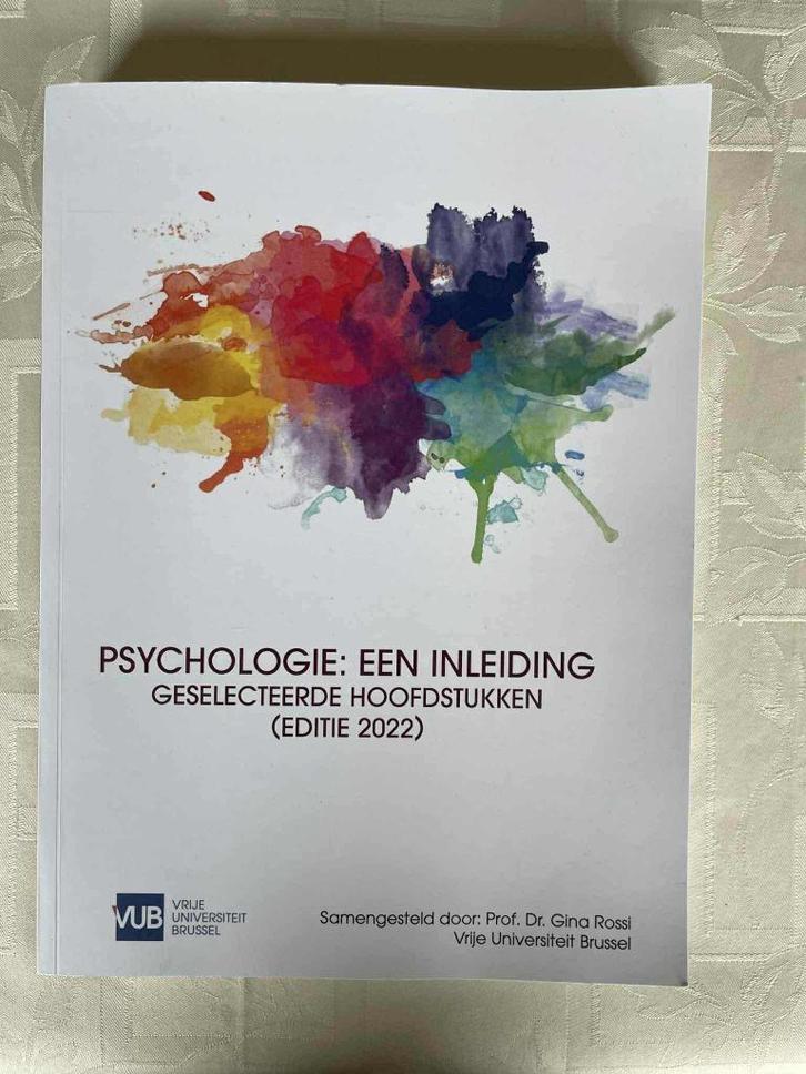 Psychologie VUB 1e bachelor rechten en criminologie, Boeken, Studieboeken en Cursussen, Ophalen