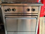 Gasfornuis met gasoven staat op butaangas inox, Gebruikt, Hete lucht, 60 cm of meer, Gas