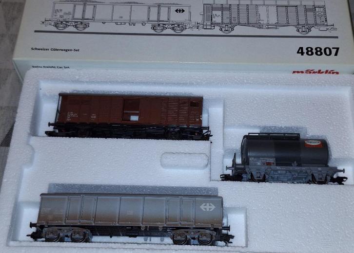 Märklin HO 48807 goederen wagonset van de SBB, Hobby en Vrije tijd, Modeltreinen | H0, Zo goed als nieuw, Wagon, Märklin, Ophalen of Verzenden