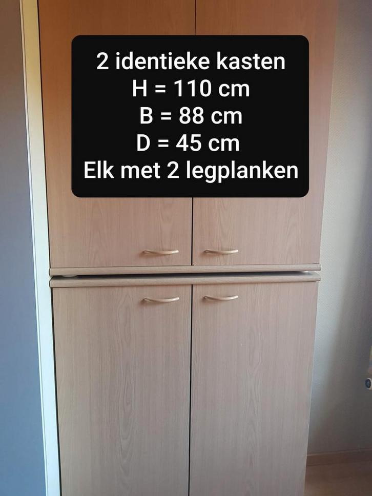 2 Identieke kasten, Maison & Meubles, Armoires | Autre, Enlèvement