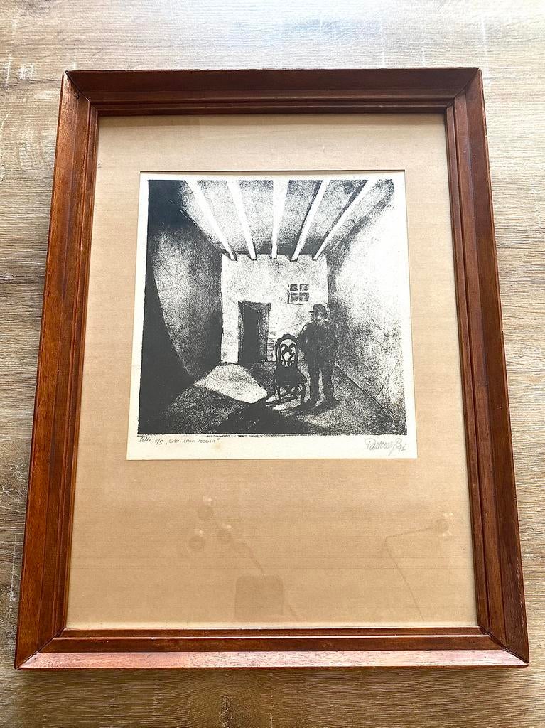 Belle lithographie « One man room » (1973), Enlèvement