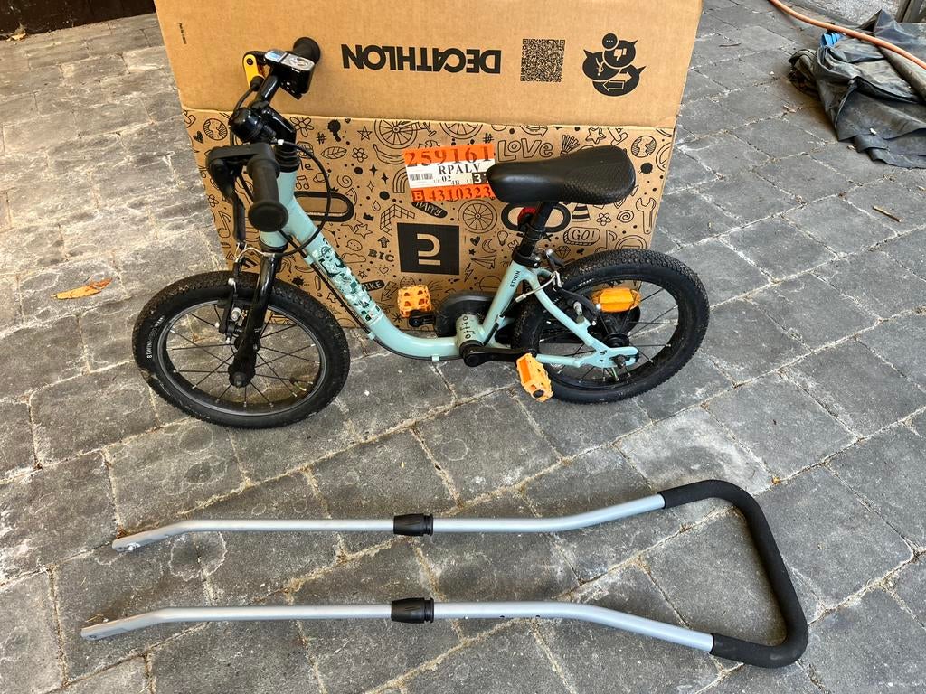 B’TWIN meegroei fiets, Ophalen, Gebruikt, Velgrem, 14 inch of minder