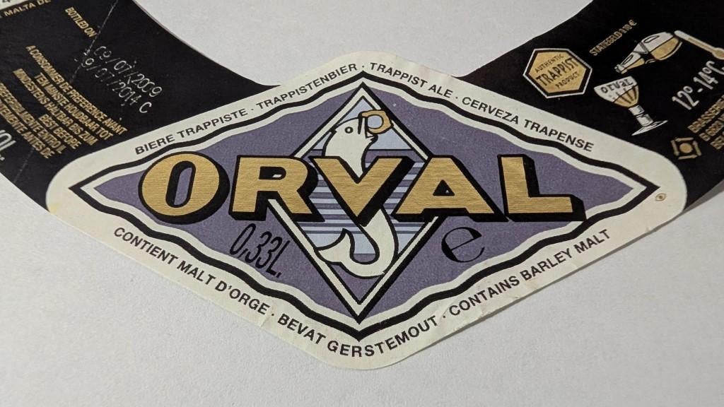 ÉTIQUETTE ORVAL EXPORT MULTILINGUE - RARE, Enlèvement ou Envoi, Utilisé, Bouteille(s), Autres marques