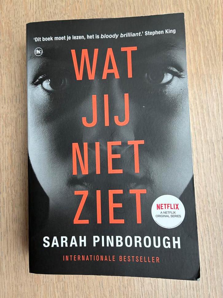 Sarah Pinborough - Wat jij niet ziet, Boeken, Thrillers, Gelezen, Nederland, Ophalen of Verzenden