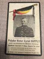 Soldaat Supply Koolskamp gesneuveld Ougree Seraing 1914, Verzamelen, Bidprentjes en Rouwkaarten, Verzenden, Bidprentje