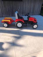 Rode tractor met kar, Ophalen, Zo goed als nieuw