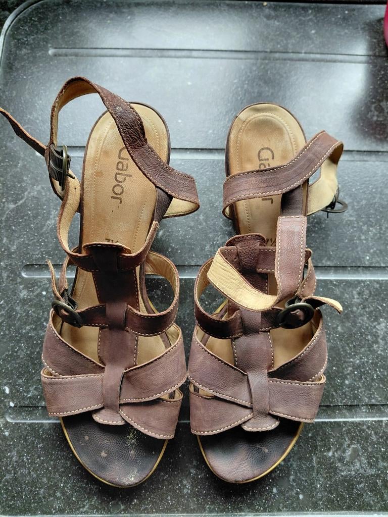 Leren sandalen Gabor maat 7.5, Ophalen of Verzenden