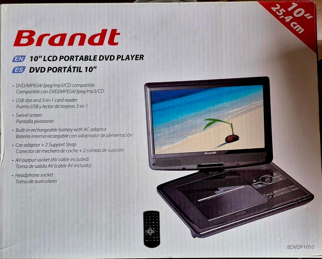 Brandt 10" LCD Draagbare DVD Speler, Ophalen