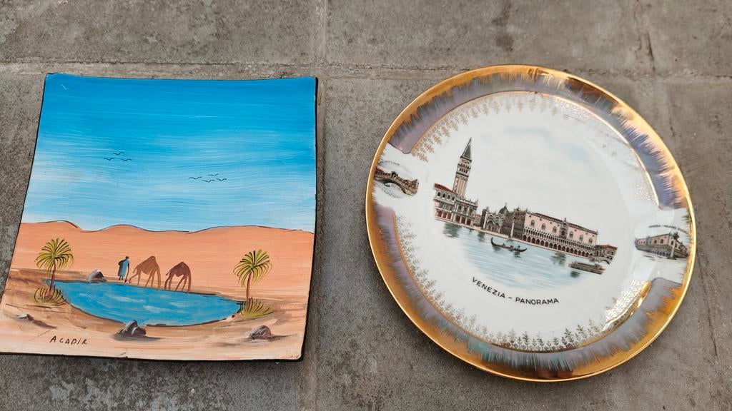 Assiette décorative vintage et Plat décoratif en terre cuite, Enlèvement ou Envoi