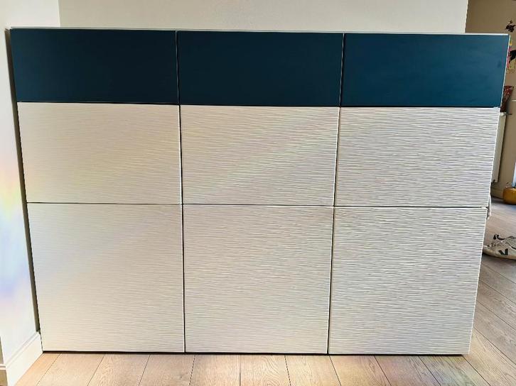 Meuble buffet IKEA BESTA, Huis en Inrichting, Kasten | Buffetkasten, Gebruikt, 100 tot 150 cm, 150 tot 200 cm, 25 tot 50 cm, Met lade(s)