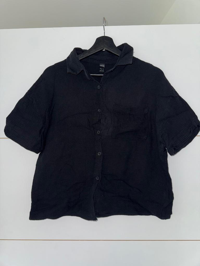 T-shirt shein gaz de coton noir, Kleding | Dames, T-shirts, Zwart, Nieuw, Ophalen of Verzenden, Korte mouw