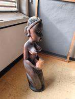 Houten Afrikaanse vrouw, Ophalen, Houtsnijwerk, 50 - 100 cm, Handgemaakt