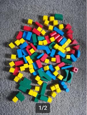 Houten Bouwblokken / 120 stuks, Ophalen