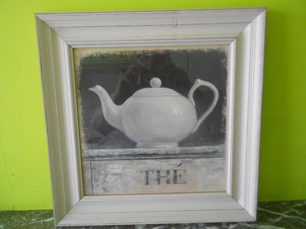 aquarelle L 42 cm H 42 cm, Antiek en Kunst, Kunst | Schilderijen | Klassiek, Ophalen of Verzenden