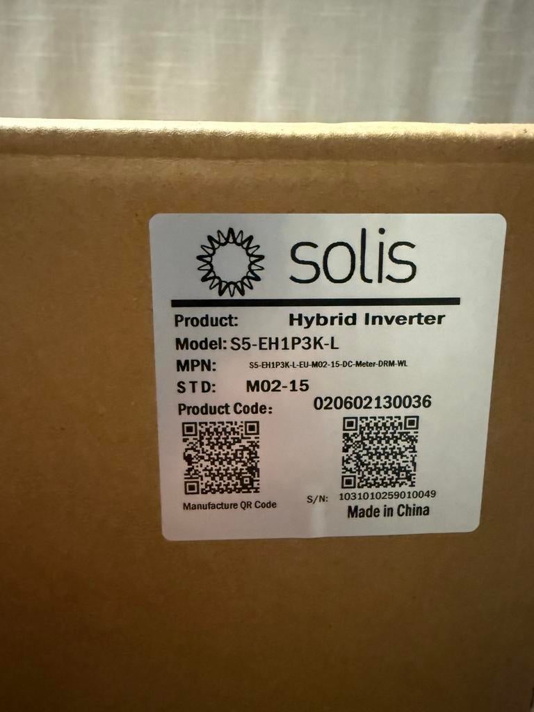 Solis 3kw hybride nieuw, Bricolage & Construction, Panneaux solaires & Accessoires, Enlèvement ou Envoi, Neuf, Système complet