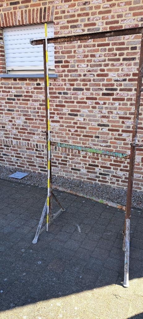 4 Metsers schragen (stelling), Doe-het-zelf en Bouw, Steigers, Ophalen, Gebruikt, Minder dan 2 meter