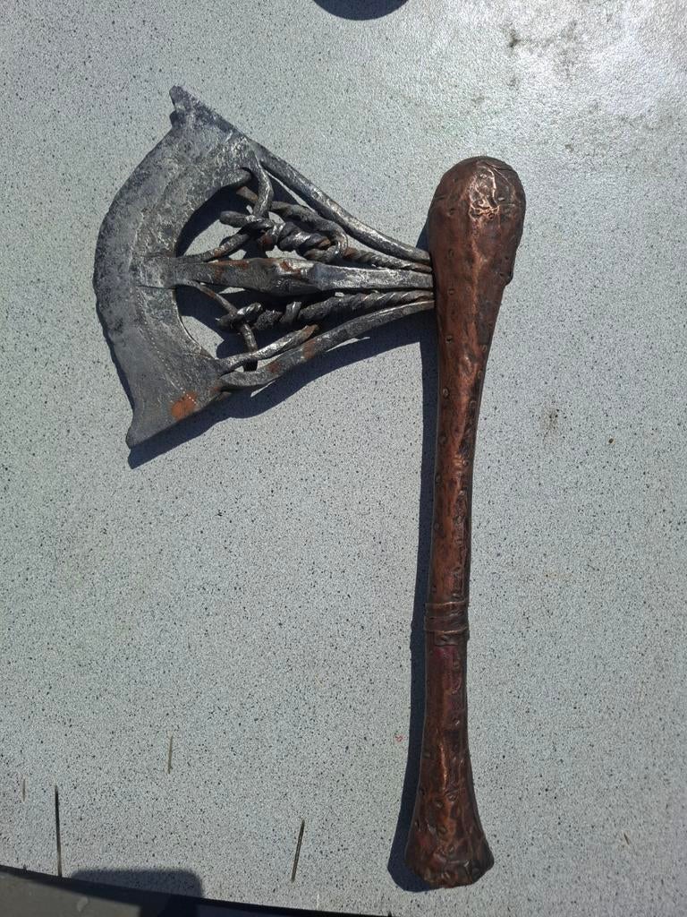 Songye ceremoniële bijl (Kilonda) – Congo, Antiek en Kunst, Ophalen of Verzenden