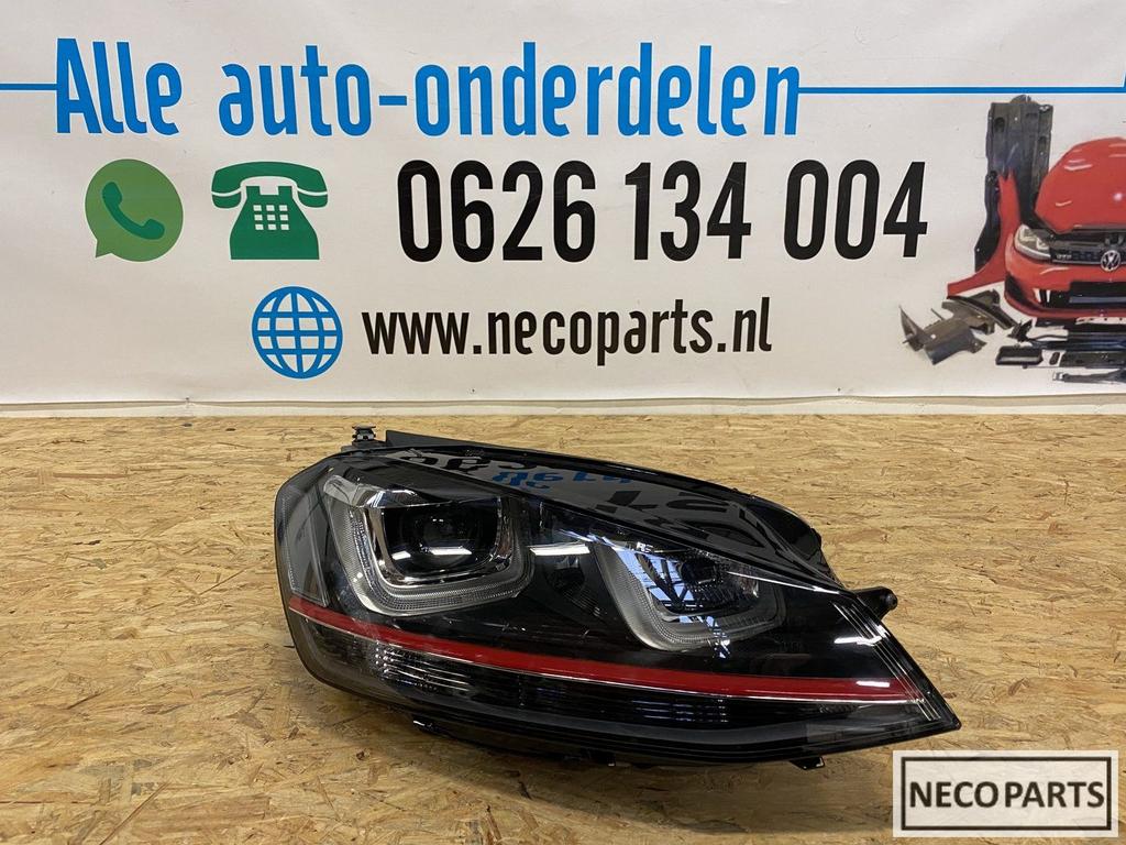 VW GOLF 7 GTI XENON LED KOPLAMP RECHTS 5G1941044A ORIGINEEL, Gebruikt, -, Volkswagen, -