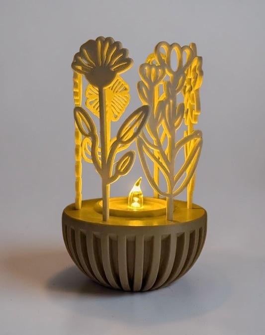 flower tealight holder, Ophalen of Verzenden, Zo goed als nieuw