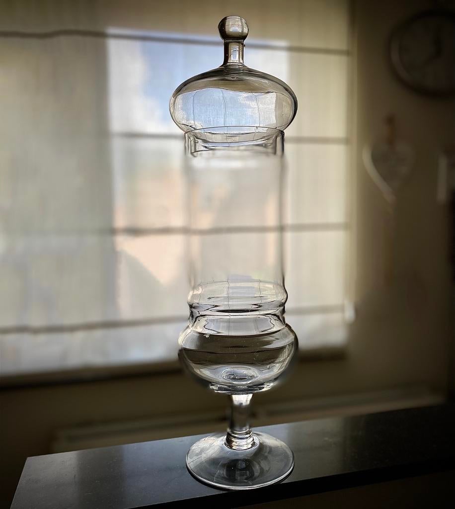 Bokaal / vaas 55cm hoog - glas, Autres couleurs, Verre, Enlèvement, Utilisé