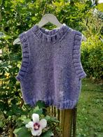 Handgebreide lila pullover/spencer/debardeur – maat M, Verzenden, Nieuw