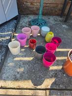 Pot terre cuite,  pot plastique et pot de culture., Gebruikt, Rond, Ophalen of Verzenden, Balkon