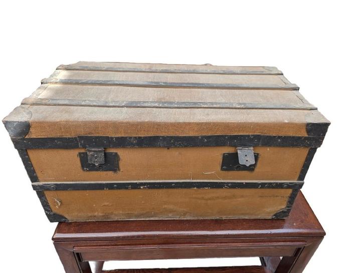 Antieke reiskist / dekenkist – 80 x 42 x 29 cm, Huis en Inrichting, Woonaccessoires | Kisten, Ophalen