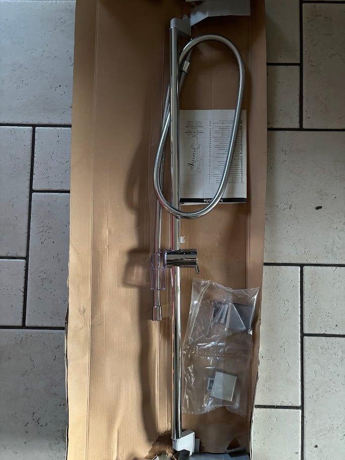 douchestang Hansgrohe Unica'C 900mm, Ophalen, Nieuw, Chroom, Douche
