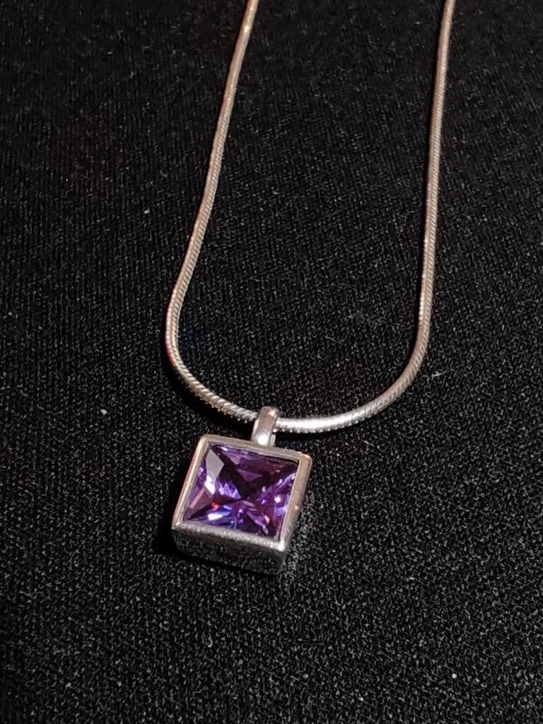 Zilveren ketting met hanger (925 zilver), Handtassen en Accessoires, Kettingen, Ophalen, Zilver, Zilver, Met hanger