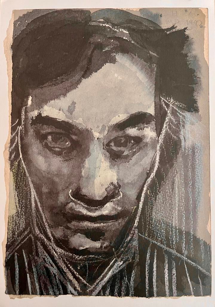 Marlene Dumas - Jan Hoet - Prent +staander -2014- Nieuwstaat, Enlèvement ou Envoi