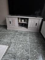 Meuble TV design avec portes coulissantes – bois, Enlèvement, Utilisé, 100 à 150 cm, Moins de 50 cm