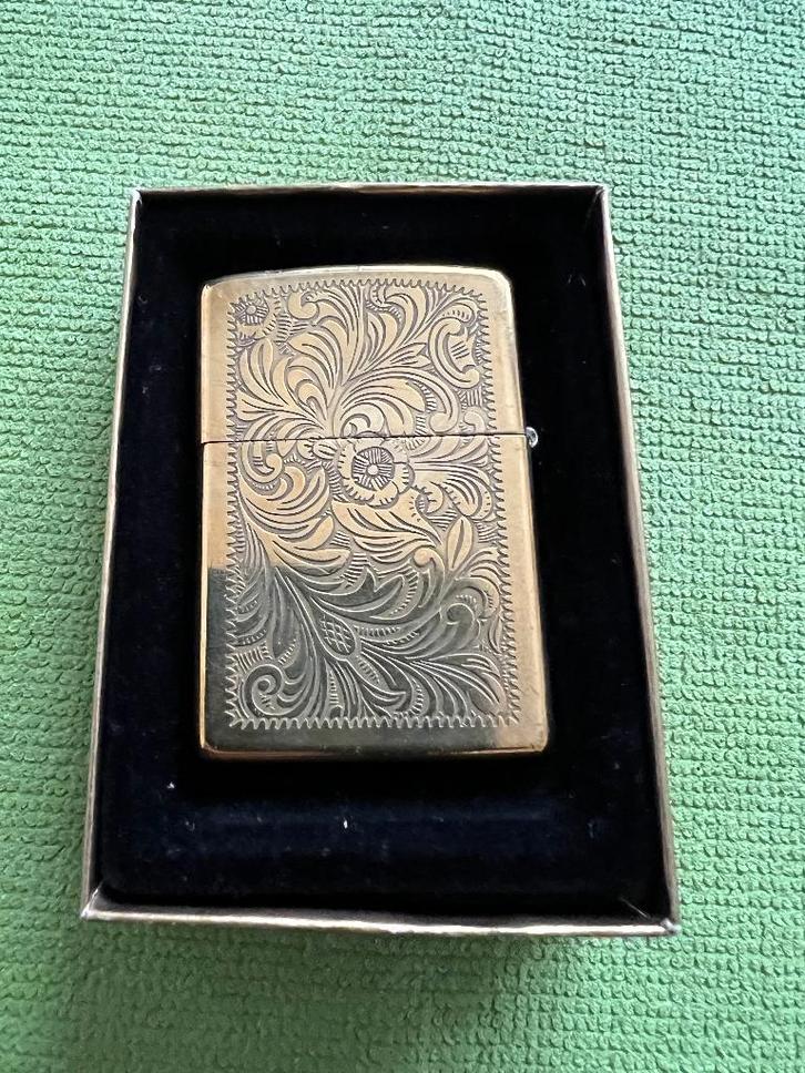 Zippo A XII Vintage Benzine Aansteker, Verzamelen, Rookartikelen, Aanstekers en Luciferdoosjes, Zo goed als nieuw, Aansteker, Ophalen