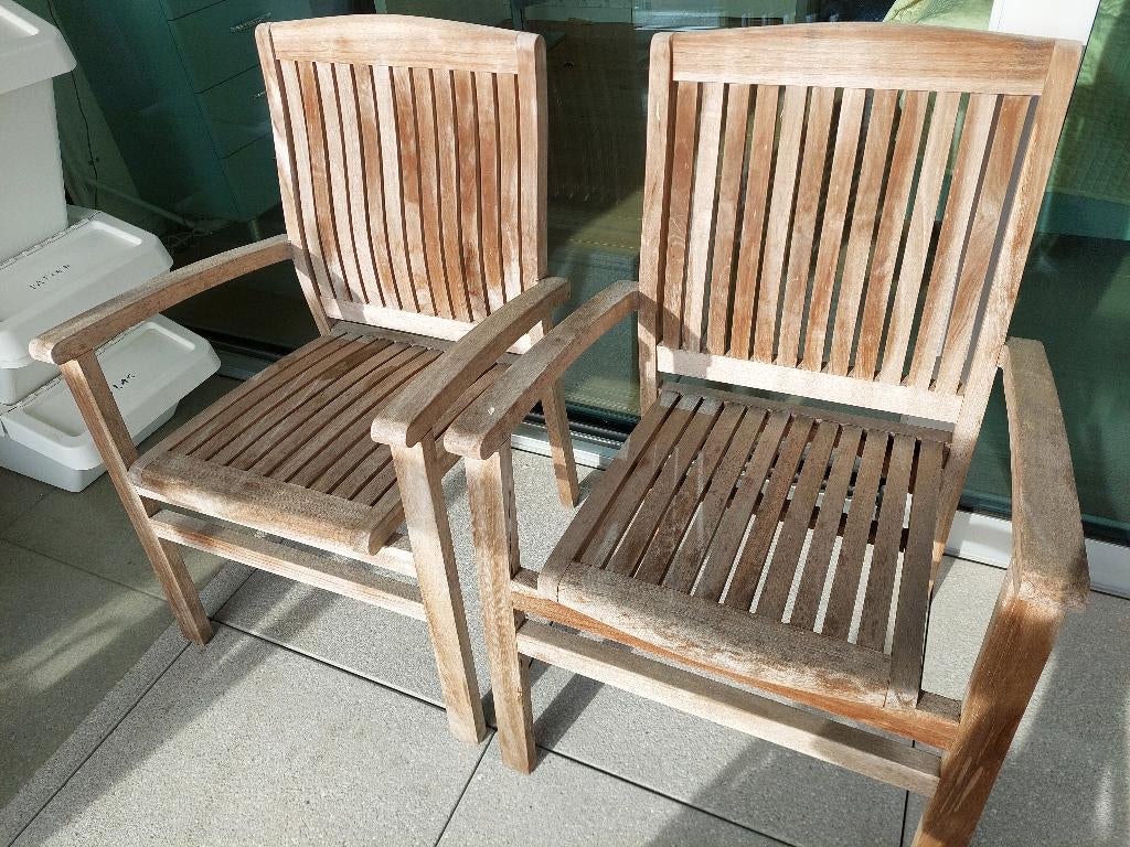 Tuin meubelen, Teakhout, Zo goed als nieuw, Stoel, Tuinset