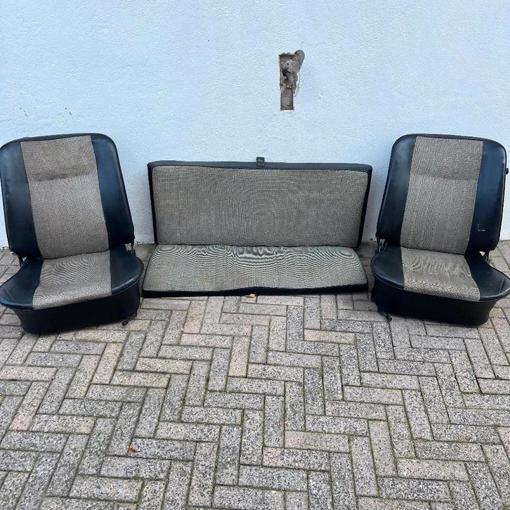 VW Karmann Ghia T14 Interieur stoelset met tandmotief 1968, Auto diversen, Auto-accessoires, Gebruikt, Ophalen of Verzenden