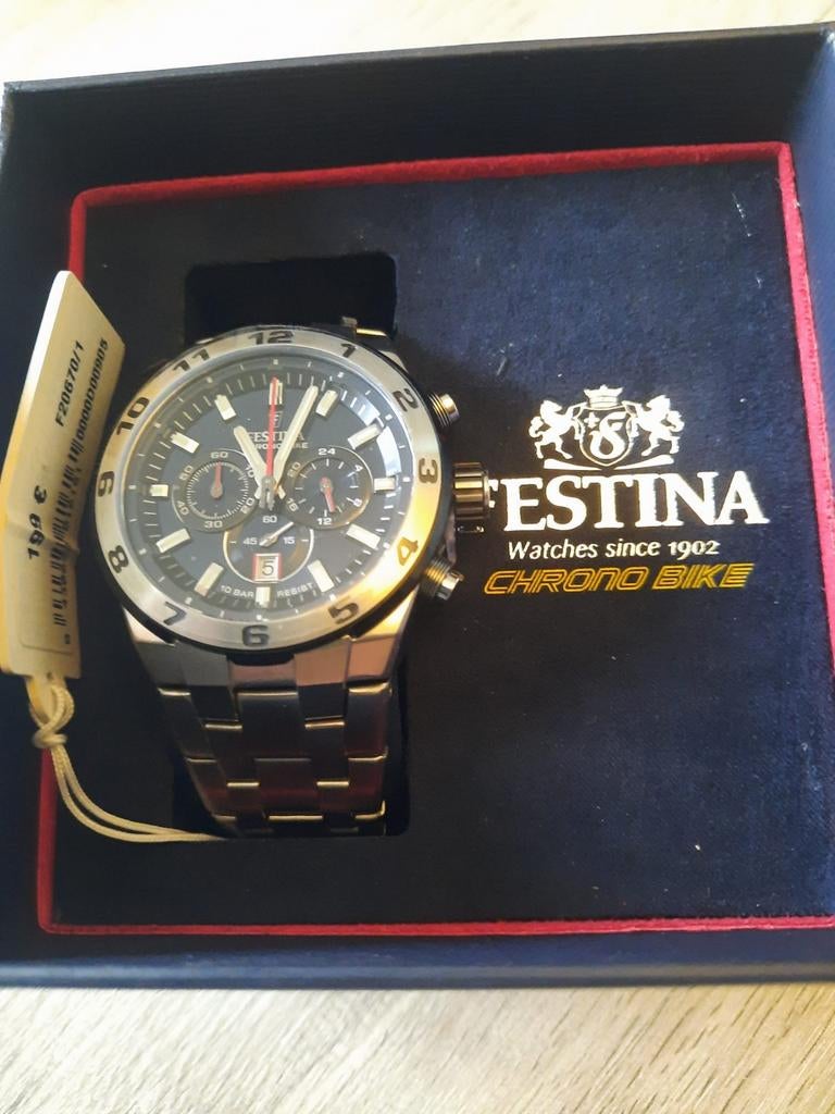 Festina Chrono Bike Nieuw F20670, Autres marques, Acier, Enlèvement, Acier