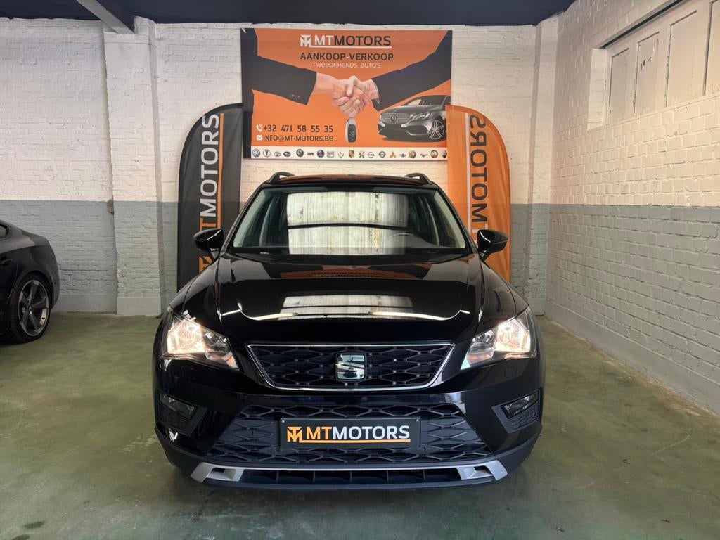 Seat Ateca/2019/91000km/1.5tsi/Automaat/Camera/PDC/Garantie, Auto's, Seat, Stof, 1498 cc, Ateca, Zwart