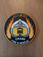 Patch Belgian Air Force 1 Wing Fire & Rescue, Verzamelen, Verzenden, Luchtmacht, Embleem of Badge