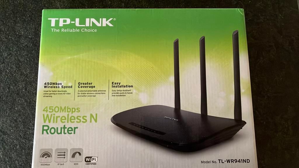 TP-LINK WR941ND : 450 Mbps Wireless N Router, Computers en Software, Routers en Modems, Ophalen of Verzenden, Nieuw, Router