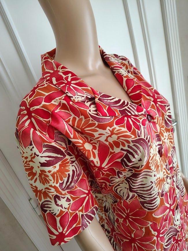 Fleurige vintage jurk, Kleding | Dames, Jurken, Maat 42/44 (L), Ophalen of Verzenden