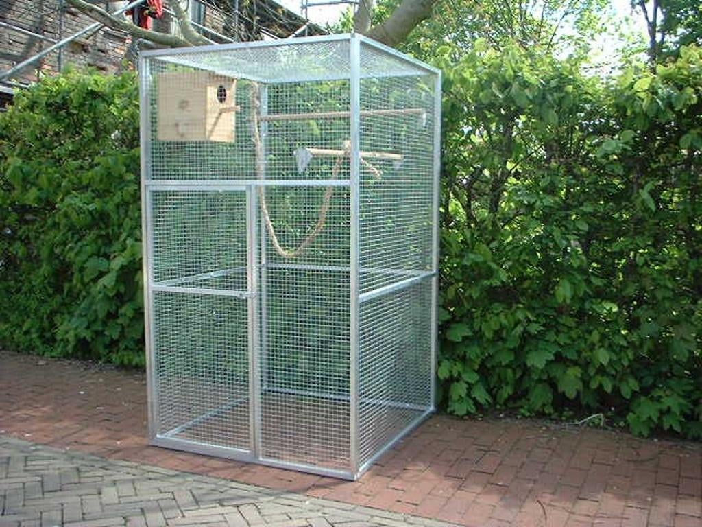 nieuw vogelkooi volière in gaaspanelen afmeting 1m X 1m X 2, Enlèvement, Neuf, Aluminium, Cage à oiseaux