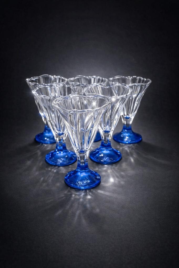 Borgonovo Italiaanse ijsbekerset, Antiek en Kunst, Antiek | Glaswerk en Kristal, Ophalen of Verzenden