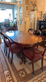 Table a rallonge en bois massif avec six chaises, Enlèvement, Comme neuf