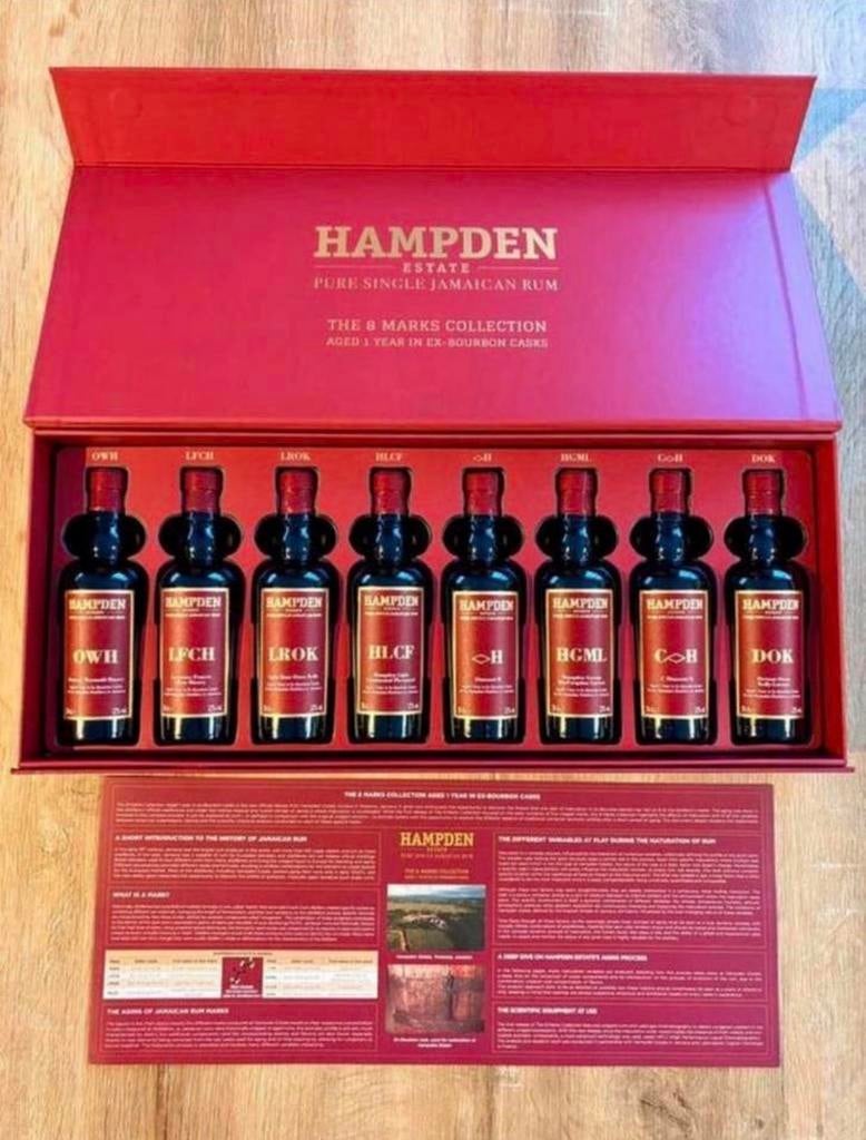 Coffret Hampden 8 Marks (La Maison & Velier) – 8x20cl, Envoi, Neuf, Pleine