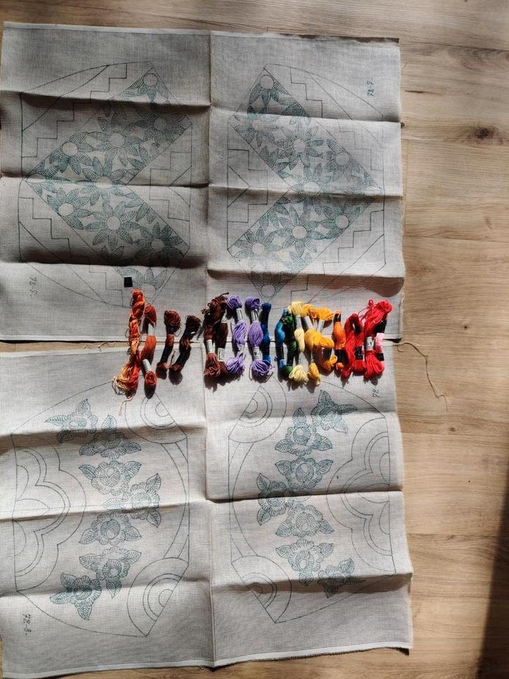 Compleet borduurpakket stramien + DMC garen – meerdere delen, Hobby en Vrije tijd, Borduren en Borduurmachines, Nieuw, Borduurpakket