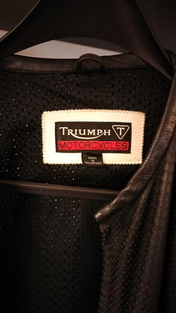 Echt lederen TRIUMPH biker jacket, Kleding | Heren, Overige Herenkleding, Ophalen