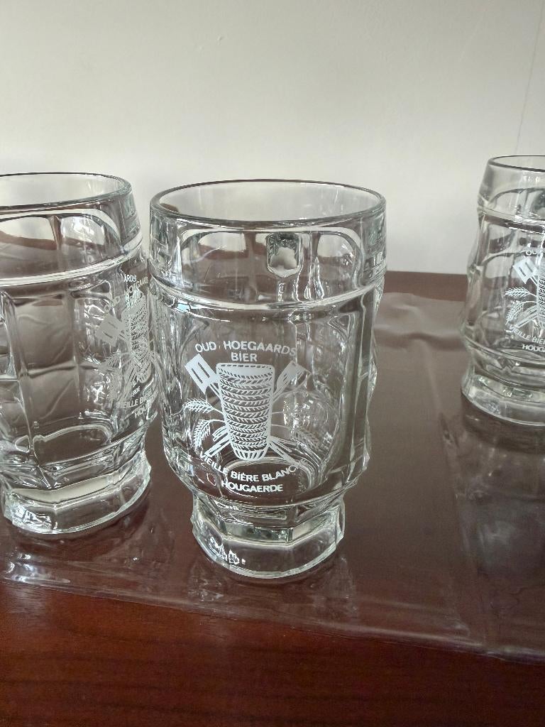 oud hoegaarde bierglazen, Ophalen, Zo goed als nieuw, Bierglas