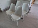4 witte stoelen, Ophalen, Gebruikt, Wit