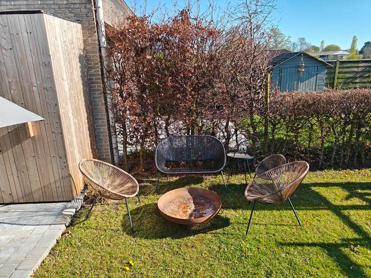 Tuinset Casa met vuurschaal, Tuin en Terras, Tuinsets en Loungesets, Tuinset, Stoel, Ophalen